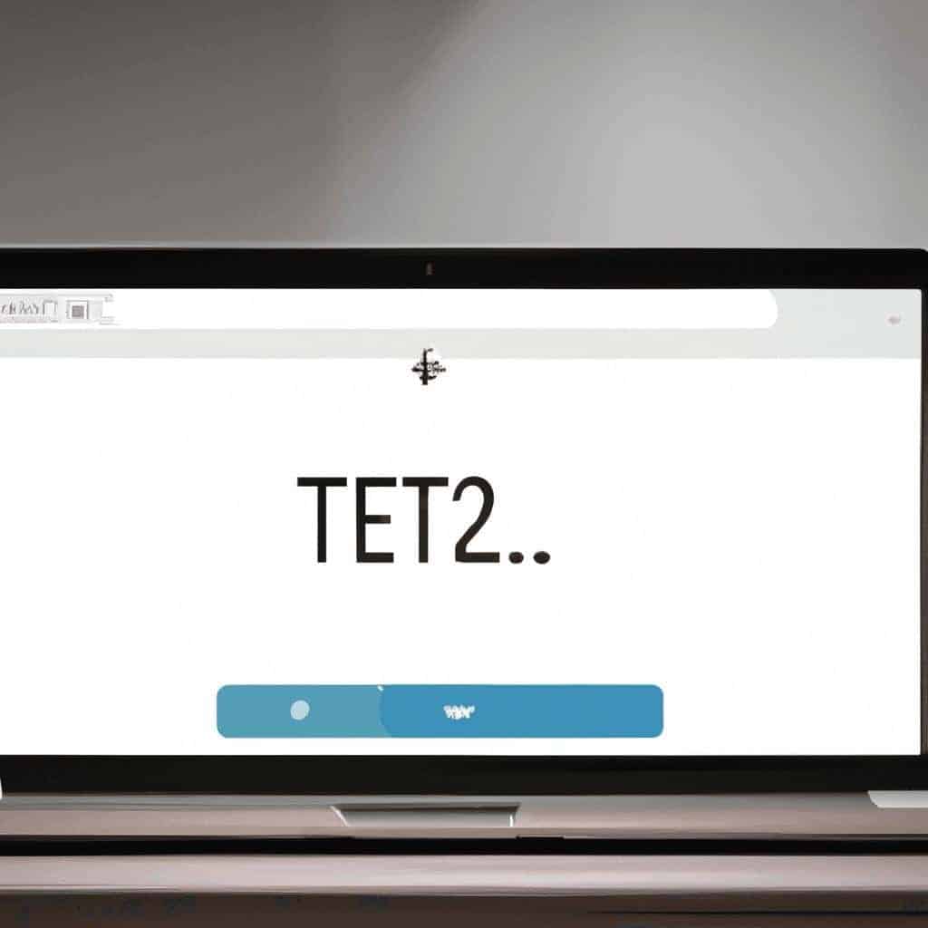 Computer screen displaying text 'TET2..'